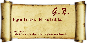 Gyuricska Nikoletta névjegykártya