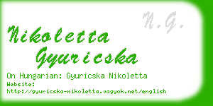 nikoletta gyuricska business card